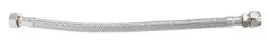 Flexible sanitaire 1 écrou tournant femelle 15/21 - 1 raccord bicône 12 pour cuivre - Longueur 300mm DN8
