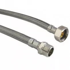 Flexible sanitaire 1 écrou tournant femelle 12/17 - 1 raccord mâle 15/21 - Longueur 300 mm - DN8