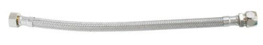 Flexible sanitaire 1 écrou tournant femelle 15/21 - 1 raccord bicône 12 pour cuivre - Longueur 500mm DN8