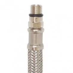 Flexible sanitaire 1 écrou tournant femelle 12/17 - 1 raccord mâle 10/100 - Longueur 300mm DN8
