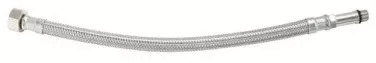 Flexible sanitaire 1 écrou tournant femelle 12/17 - 1 raccord mâle 10/100 prolongé - Longueur 300mm - DN8