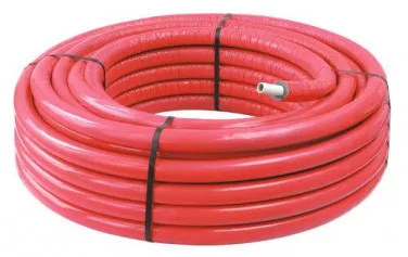 Tube multicouche ø16 isolé rouge en couronne 50m