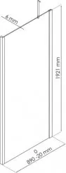 Retour fixe verre transparent SELYNA 90cm