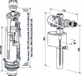 Mécanisme complet double poussoir à étrier OPTIMA S / QUIETO - SIAMP