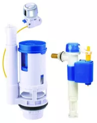 Mécanisme complet à double poussoir à câble avec robinet réversible