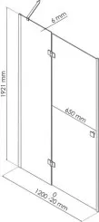 Paroi de douche porte pivotante verre transparent SELYNA 120cm