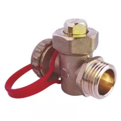 Robinet de vidange laiton brut M15/21 à boisseau et presse étouppe