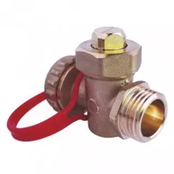 Robinet de vidange laiton brut M15/21 à boisseau et presse étouppe