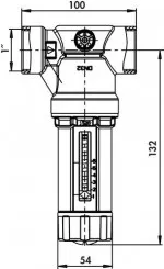 Régulateur de pression à cartouche double femelle 26/34