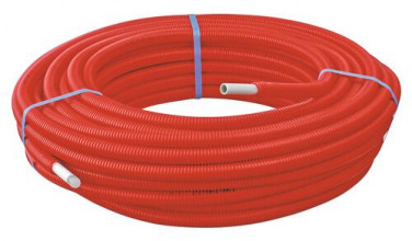 Tube multicouche gainé rouge ø16 en couronne 100m