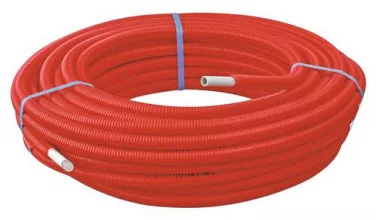 Tube multicouche gainé rouge ø16 en couronne 50m
