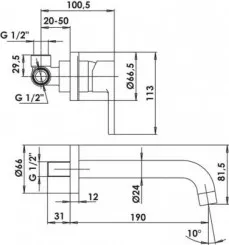 Mitigeur de lavabo à encastrer Ori'O 