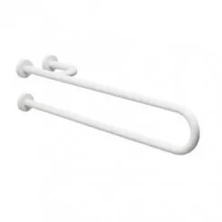Barre d'appui porte serviette blanche