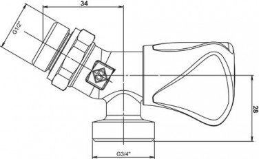 Robinet machine à laver simple orientable - PRONORM