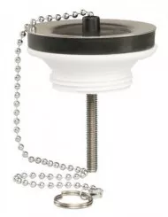 Bonde de lavabo plastique à bouchon avec chaînette