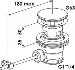 Vidage automatique plastique de lavabo ou bidet - NICOLL