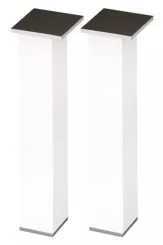 Lot de 2 pieds ABS blanc pour meuble
