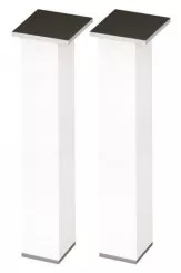 Lot de 2 pieds ABS blanc pour meuble