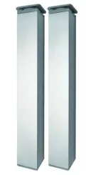 Lot de 2 pieds inox chromé pour meuble 