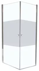 Paroi de douche accès d'angle pivotant verre givré SELYNA 90cm