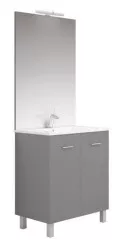 Meuble NEW YORK sur pieds 60cm gris mat
