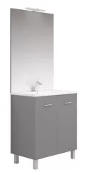 Meuble NEW YORK sur pieds 70cm gris mat