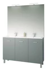 Meuble NEW YORK sur pieds 120cm gris mat