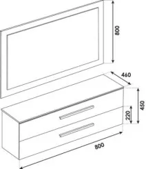 Meuble NUDEA 2.0 à suspendre 120cm cognac