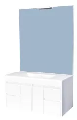 Meuble LUMPUR à suspendre 100cm miroir affleurant