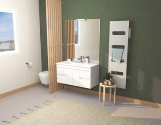 Meuble LUMPUR à suspendre 100cm miroir affleurant
