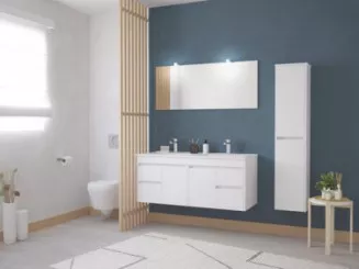 Meuble LUMPUR à suspendre 120cm miroir suspendu