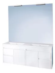 Meuble LUMPUR à suspendre 120cm miroir affleurant