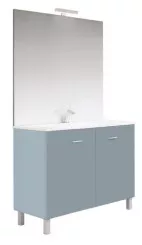 Meuble NEW YORK sur pieds 80cm bleu bleuet