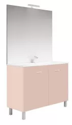 Meuble NEW YORK sur pieds 80cm rose poudré