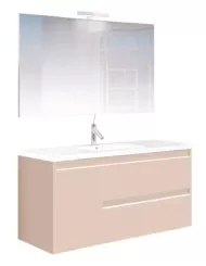 Meuble BOSTON à suspendre 100cm rose poudré