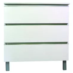 Meuble OSLO sur pieds 3 tiroirs 80cm blanc mat