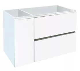 Caisson 2 tiroirs & 1 porte blanc mat OSLO 90cm