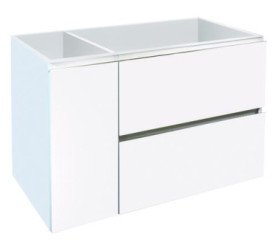 Caisson 2 tiroirs & 1 porte blanc mat OSLO 90cm - BATHROOM THERAPY