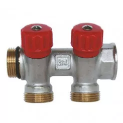 Collecteur avec vannes 2 départs EASY LOCK départ 3/4EK arrivé 20/27