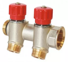 Collecteur avec vannes 2 départs EASY LOCK départ 3/4EK arrivé 26/34