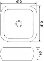 Vasque design carré à poser 41cm - BATHROOM THERAPY