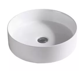 Vasque à poser ronde ø39,5x11,5 cm blanche