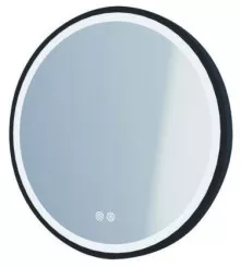 Miroir LED Alexandrie ø80 avec contour noir 