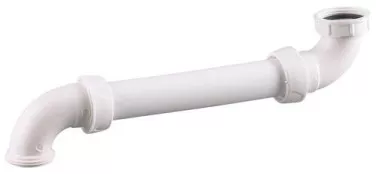 Tubulure déportée pour siphon de lavabo PMR blanc - VALENTIN