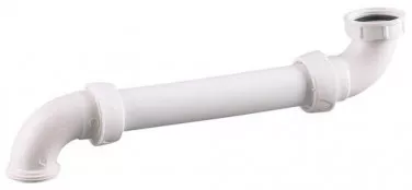 Tubulure déportée pour siphon de lavabo PMR blanc - VALENTIN