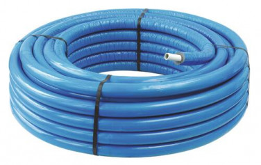 Tube multicouche ø20 isolé bleu en couronne 50m