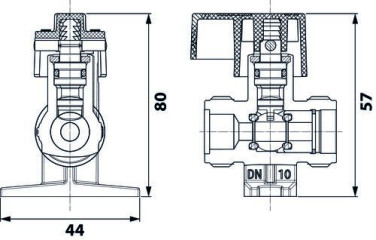 Robinet d'arrêt 1/4 de tour à patte pour gaz propane M20/150