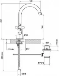 Mélangeur de lavabo Rond'O 