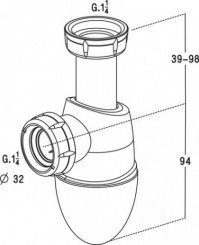 Siphon de lavabo easyphon ø32 - NICOLL