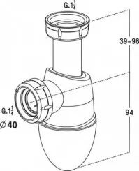Siphon de lavabo easyphon ø40 - NICOLL